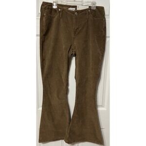 Arizona Jean Co Y2K Flare Leg Corduroy Pants, TIKI BROWN, Women's Size‎ 13